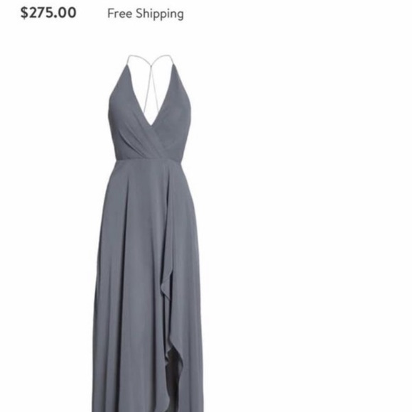 farrah ruffle skirt chiffon gown